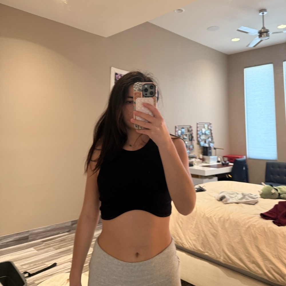 Zara black cropped tank